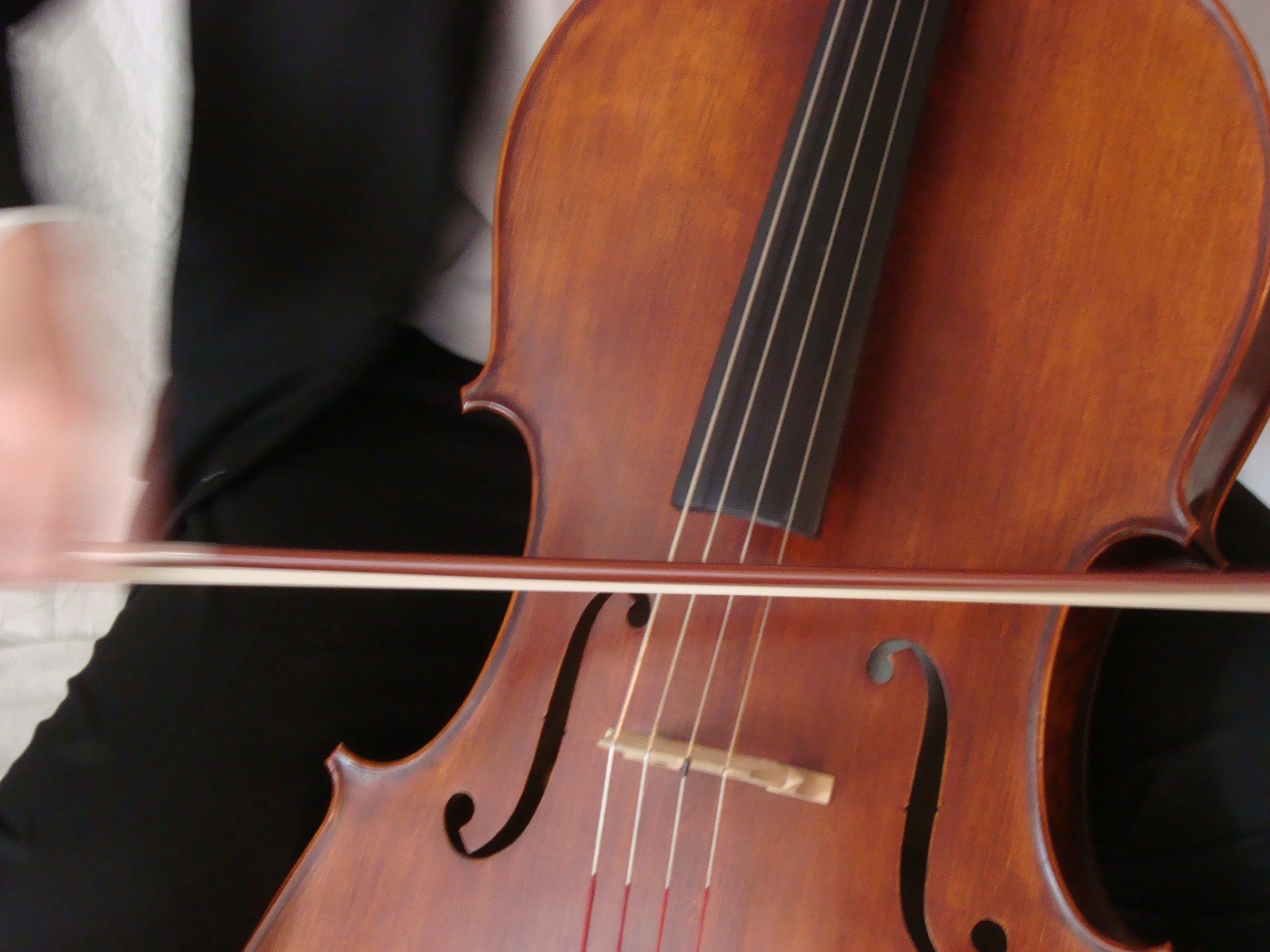 Archet sur un violoncelle